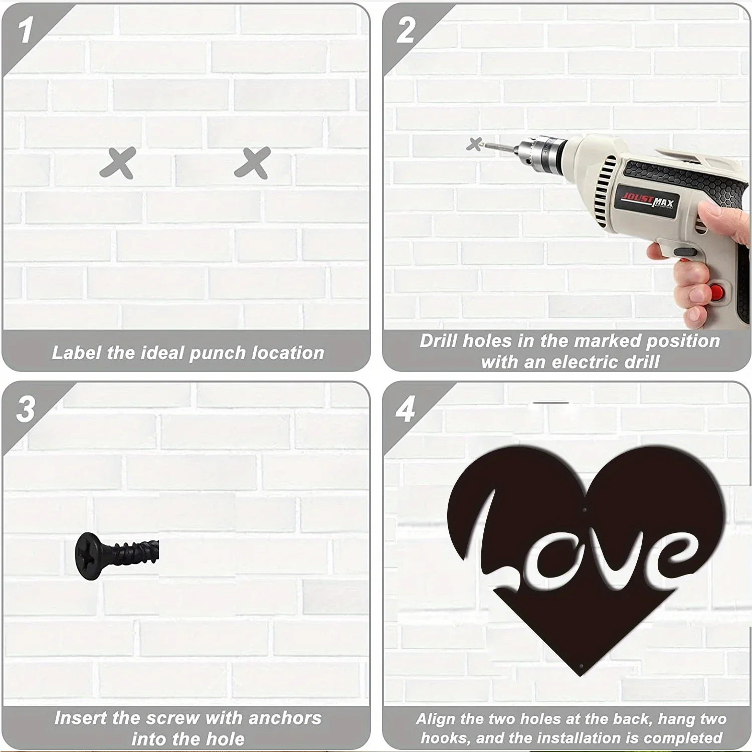 CIFbuy Metal Wall Art Love Quo - Art And Craft For Nursery review and price