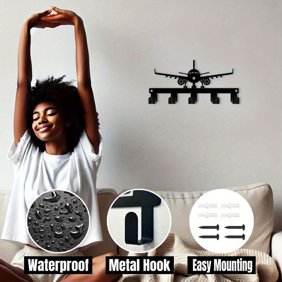 CIFBUY Airplane Metal Wall Art - Art Craft Bar review and price