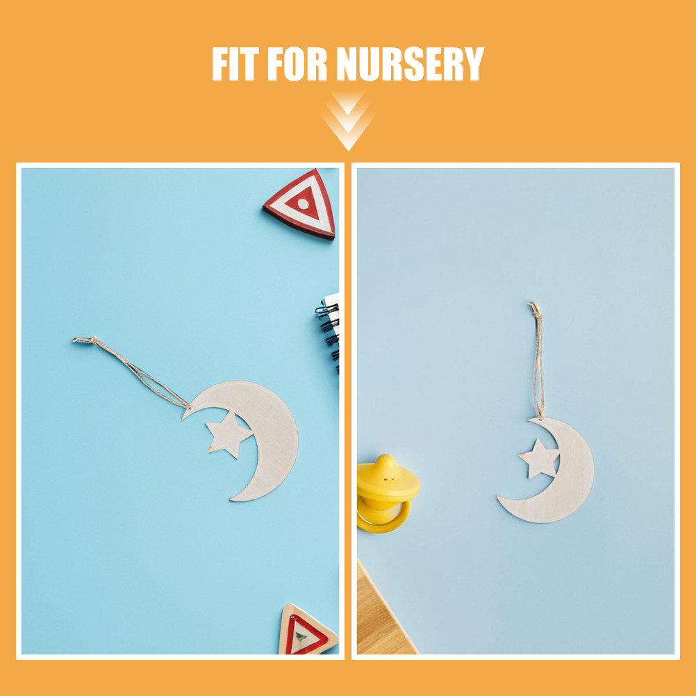 40Pcs Blank Wooden Moon and St - Art And Craft For Nursery review and price