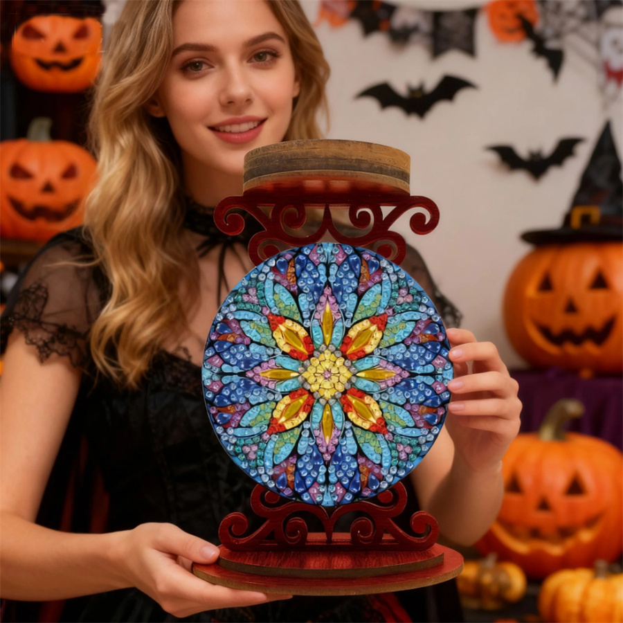 Flower candle holder Halloween - Art Craft Kit review and price