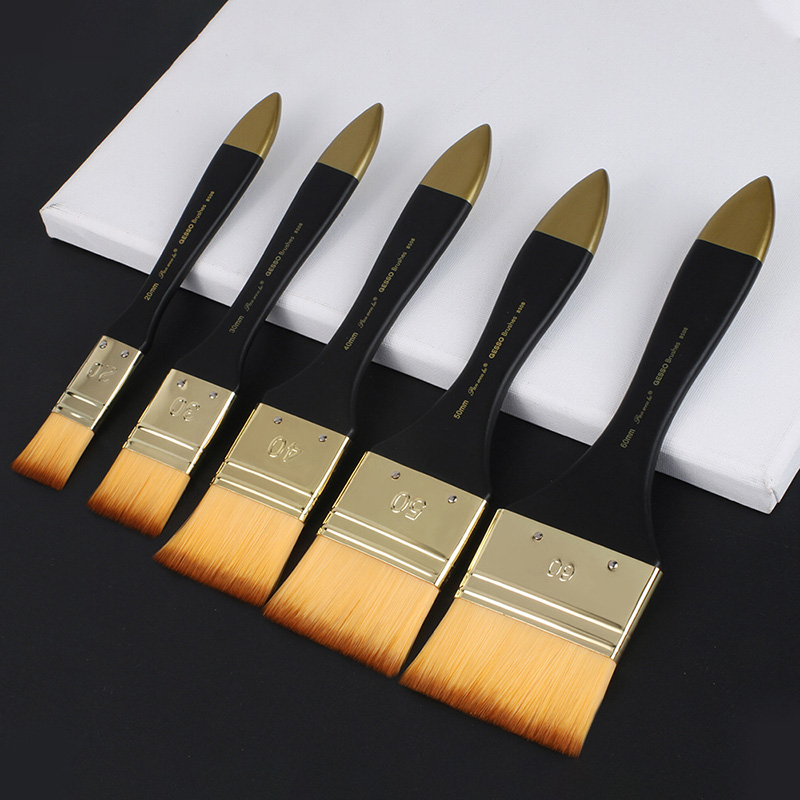5 Sizes Flat Paint Brushes,Nyl - Gouache Paint Set review and price